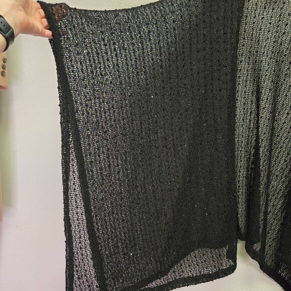 Open Knit Shawl Kimono Cardigan Shawl Whimsigoth Witchy Fairy Grunge - Picture 4 of 6